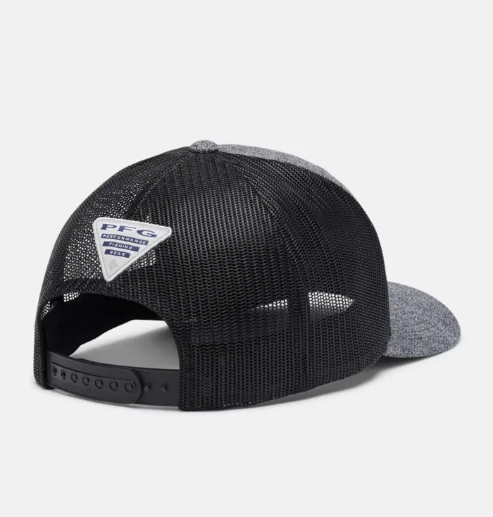 PFG Fish Flag Mesh Snapback 8211 High Crown Grill Heather Black Fish Flag MensWomens Columbia Sportswear Hats PFG Fish Flag Mesh Snapback 8211 High Crown Grill Heather Black Fish Flag MensWomens Columbia Sportswear Hats