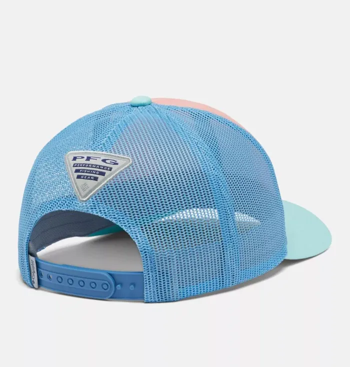 PFG Fish Flag Snapback Hat Sorbet White Cap Glf Stream Fish Flag Womens Columbia Sportswear Hats PFG Fish Flag Snapback Hat Sorbet White Cap Glf Stream Fish Flag Womens Columbia Sportswear Hats