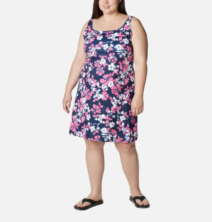 PFG Freezer III Dress 8211 Plus Size Collegiate Navy Bloomdye Womens Columbia Sportswear Dresses PFG Freezer III Dress 8211 Plus Size Collegiate Navy Bloomdye Womens Columbia Sportswear Dresses