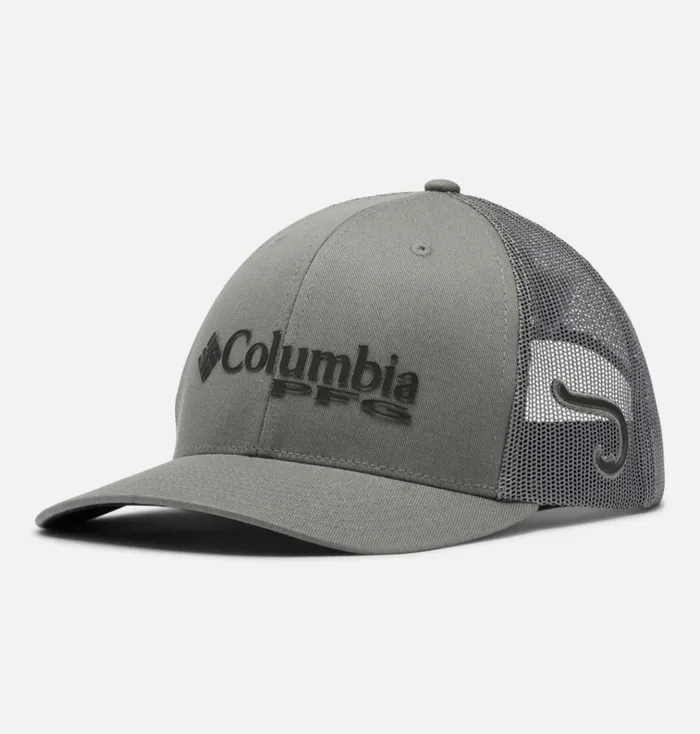PFG Logo Mesh Snapback 8211 High Crown Titanium Black Hook MensWomens Columbia Sportswear Hats PFG Logo Mesh Snapback 8211 High Crown Titanium Black Hook MensWomens Columbia Sportswear Hats