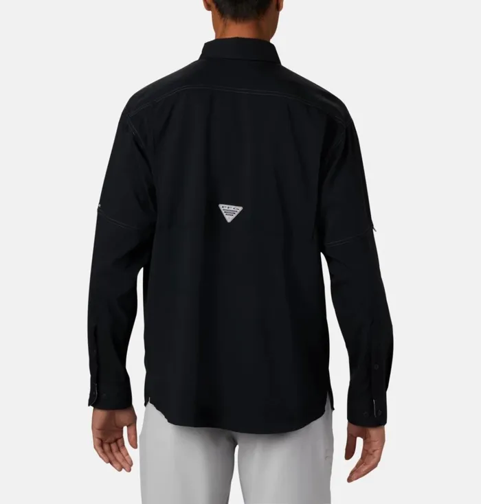 PFG Low Drag Offshore Long Sleeve Shirt Black Mens Columbia Sportswear Long Sleeve PFG Low Drag Offshore Long Sleeve Shirt Black Mens Columbia Sportswear Long Sleeve
