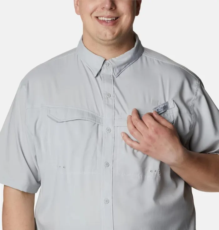 PFG Low Drag Offshore Short Sleeve Shirt 8211 Big Cool Grey Mens Columbia Sportswear Short Sleeve PFG Low Drag Offshore Short Sleeve Shirt 8211 Big Cool Grey Mens Columbia Sportswear Short Sleeve