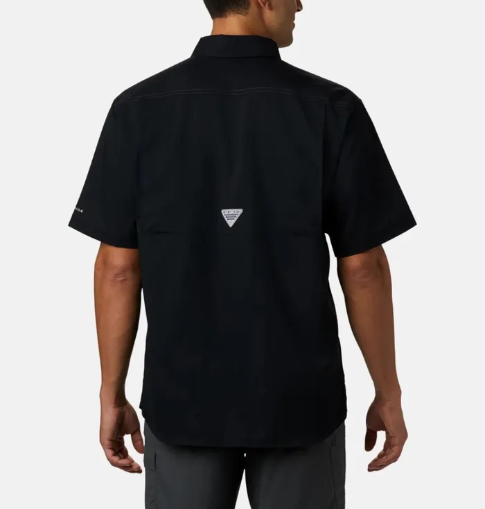 PFG Low Drag Offshore Short Sleeve Shirt 8211 Tall Black Mens Columbia Sportswear Short Sleeve PFG Low Drag Offshore Short Sleeve Shirt 8211 Tall Black Mens Columbia Sportswear Short Sleeve