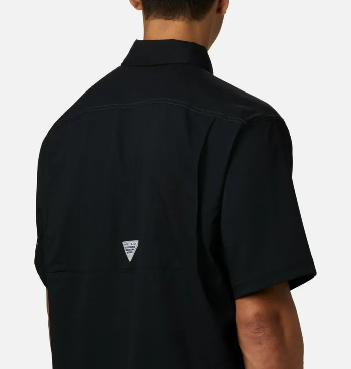 PFG Low Drag Offshore Short Sleeve Shirt 8211 Tall Black Mens Columbia Sportswear Short Sleeve PFG Low Drag Offshore Short Sleeve Shirt 8211 Tall Black Mens Columbia Sportswear Short Sleeve
