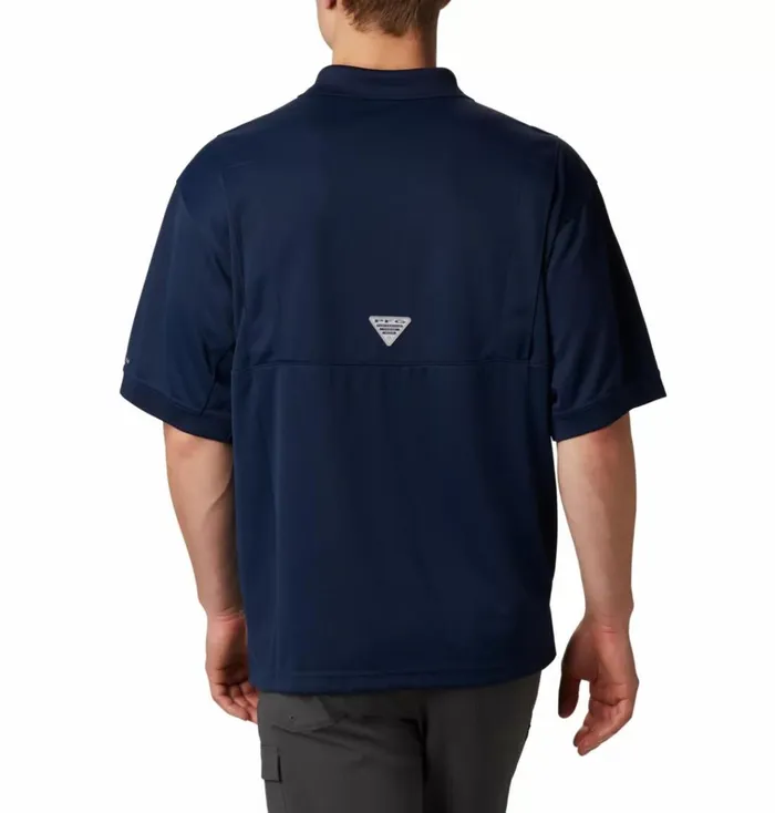 PFG Perfect Cast Polo Collegiate Navy Mens Columbia Sportswear Short Sleeve
