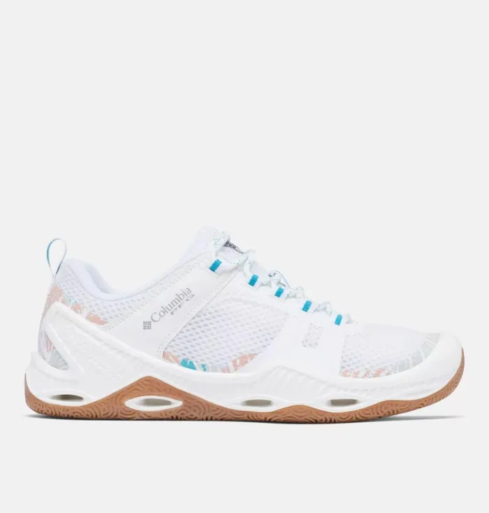PFG Pro Sport Shoe White Ocean Teal Womens Columbia Sportswear Water and Boat