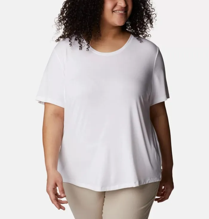 PFG Slack Water Knit TShirt II 8211 Plus Size White Womens Columbia Sportswear Short Sleeve PFG Slack Water Knit TShirt II 8211 Plus Size White Womens Columbia Sportswear Short Sleeve