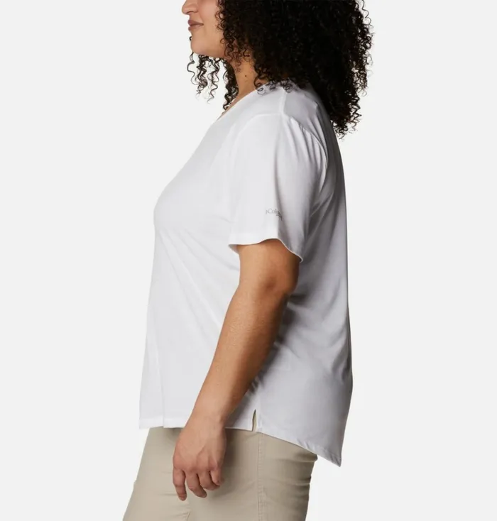 PFG Slack Water Knit TShirt II 8211 Plus Size White Womens Columbia Sportswear Short Sleeve PFG Slack Water Knit TShirt II 8211 Plus Size White Womens Columbia Sportswear Short Sleeve