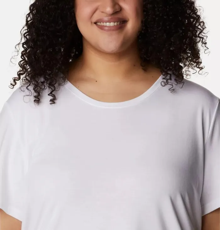 PFG Slack Water Knit TShirt II 8211 Plus Size White Womens Columbia Sportswear Short Sleeve PFG Slack Water Knit TShirt II 8211 Plus Size White Womens Columbia Sportswear Short Sleeve
