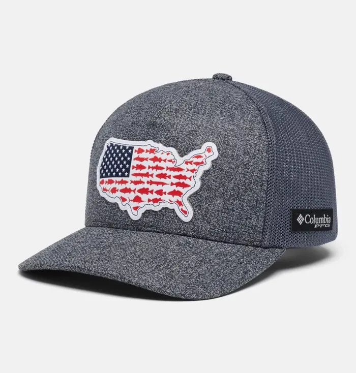 PFG Statetriot Mesh Ball Cap Grill Heather Usa Patch MensWomens Columbia Sportswear Hats PFG Statetriot Mesh Ball Cap Grill Heather Usa Patch MensWomens Columbia Sportswear Hats