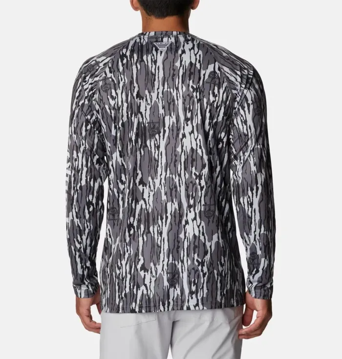 PFG Super Terminal Tackle Long Sleeve Shirt Cool Grey Mossy Oak Bottomland Mens Columbia Sportswear Long Sleeve PFG Super Terminal Tackle Long Sleeve Shirt Cool Grey Mossy Oak Bottomland Mens Columbia Sportswear Long Sleeve