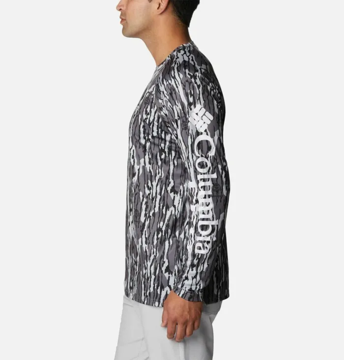 PFG Super Terminal Tackle Long Sleeve Shirt Cool Grey Mossy Oak Bottomland Mens Columbia Sportswear Long Sleeve PFG Super Terminal Tackle Long Sleeve Shirt Cool Grey Mossy Oak Bottomland Mens Columbia Sportswear Long Sleeve