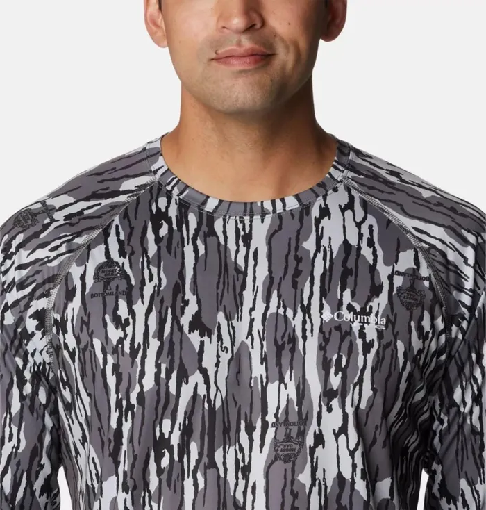 PFG Super Terminal Tackle Long Sleeve Shirt Cool Grey Mossy Oak Bottomland Mens Columbia Sportswear Long Sleeve PFG Super Terminal Tackle Long Sleeve Shirt Cool Grey Mossy Oak Bottomland Mens Columbia Sportswear Long Sleeve