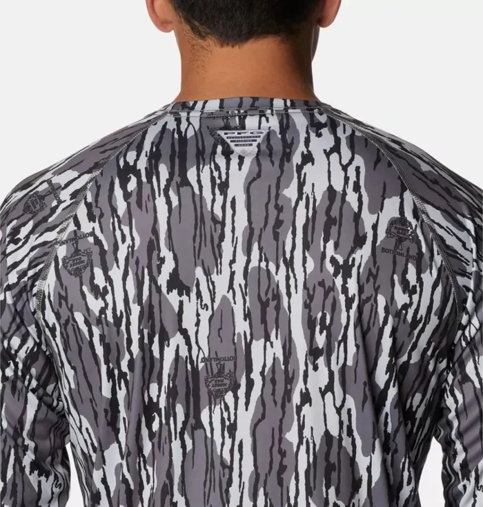 PFG Super Terminal Tackle Long Sleeve Shirt Cool Grey Mossy Oak Bottomland Mens Columbia Sportswear Long Sleeve PFG Super Terminal Tackle Long Sleeve Shirt Cool Grey Mossy Oak Bottomland Mens Columbia Sportswear Long Sleeve