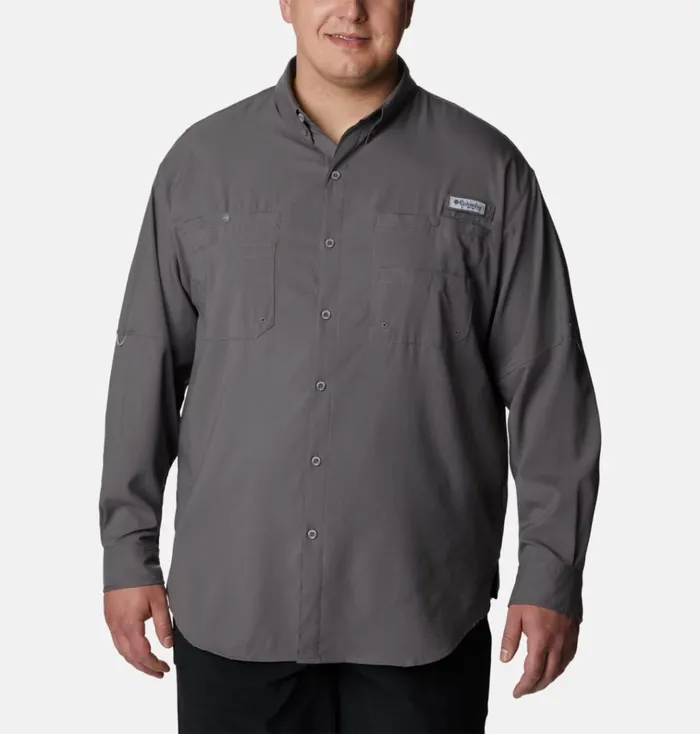PFG Tamiami II Long Sleeve Shirt 8211 Big City Grey Mens Columbia Sportswear Long Sleeve PFG Tamiami II Long Sleeve Shirt 8211 Big City Grey Mens Columbia Sportswear Long Sleeve