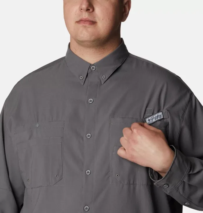 PFG Tamiami II Long Sleeve Shirt 8211 Big City Grey Mens Columbia Sportswear Long Sleeve PFG Tamiami II Long Sleeve Shirt 8211 Big City Grey Mens Columbia Sportswear Long Sleeve
