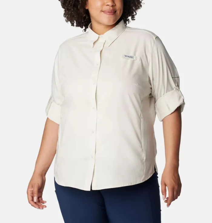 PFG Tamiami II Long Sleeve Shirt 8211 Plus Size Stone Womens Columbia Sportswear Long Sleeve PFG Tamiami II Long Sleeve Shirt 8211 Plus Size Stone Womens Columbia Sportswear Long Sleeve