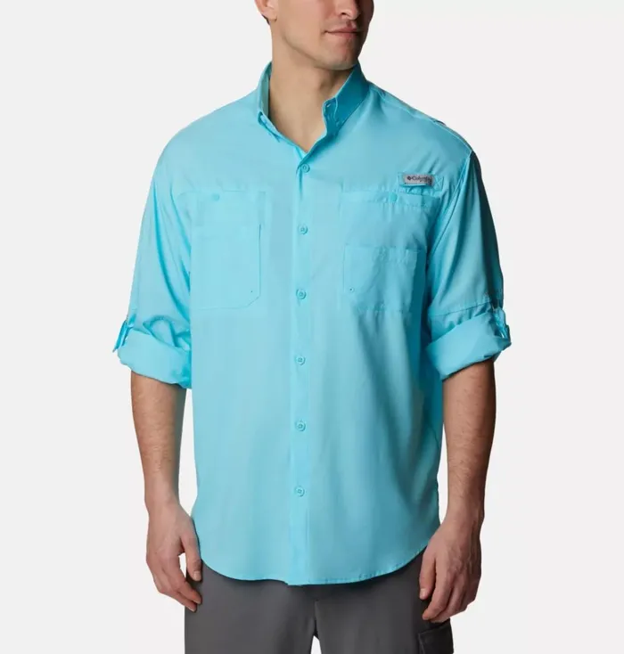 PFG Tamiami II Long Sleeve Shirt 8211 Tall Opal Blue Mens Columbia Sportswear Long Sleeve PFG Tamiami II Long Sleeve Shirt 8211 Tall Opal Blue Mens Columbia Sportswear Long Sleeve