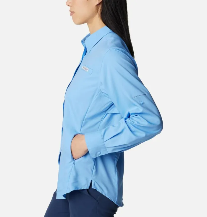 PFG Tamiami II Long Sleeve Shirt White Cap Womens Columbia Sportswear Long Sleeve PFG Tamiami II Long Sleeve Shirt White Cap Womens Columbia Sportswear Long Sleeve