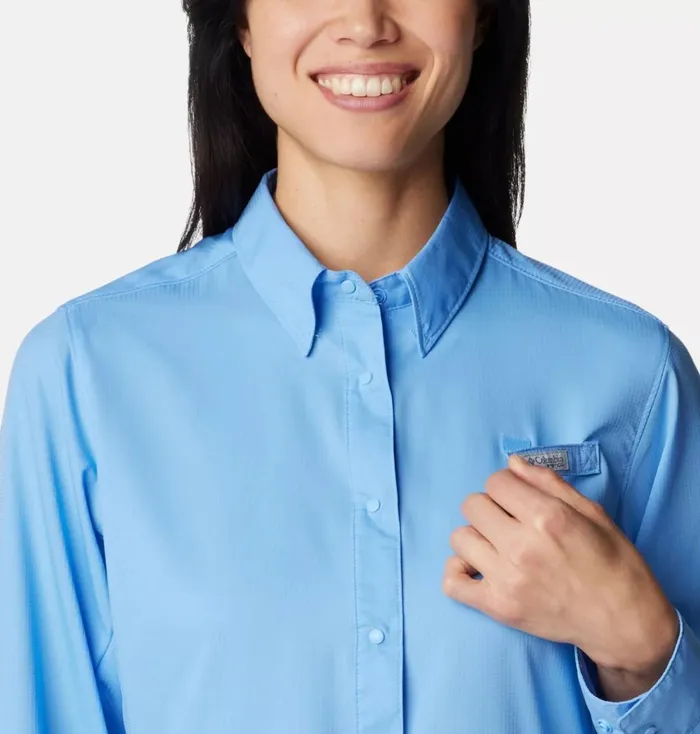 PFG Tamiami II Long Sleeve Shirt White Cap Womens Columbia Sportswear Long Sleeve PFG Tamiami II Long Sleeve Shirt White Cap Womens Columbia Sportswear Long Sleeve