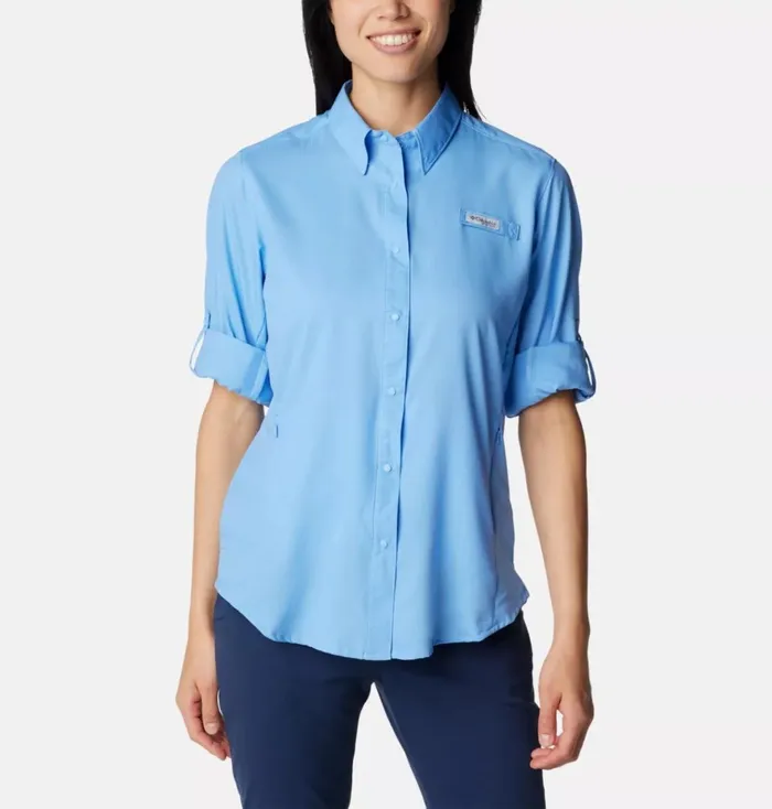 PFG Tamiami II Long Sleeve Shirt White Cap Womens Columbia Sportswear Long Sleeve PFG Tamiami II Long Sleeve Shirt White Cap Womens Columbia Sportswear Long Sleeve