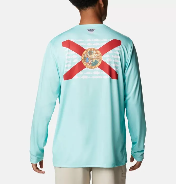 PFG Terminal Tackle Fish Flag Long Sleeve Shirt 8211 Tall Gulf Stream Florida Fish Mens Columbia Sportswear Long Sleeve PFG Terminal Tackle Fish Flag Long Sleeve Shirt 8211 Tall Gulf Stream Florida Fish Mens Columbia Sportswear Long Sleeve