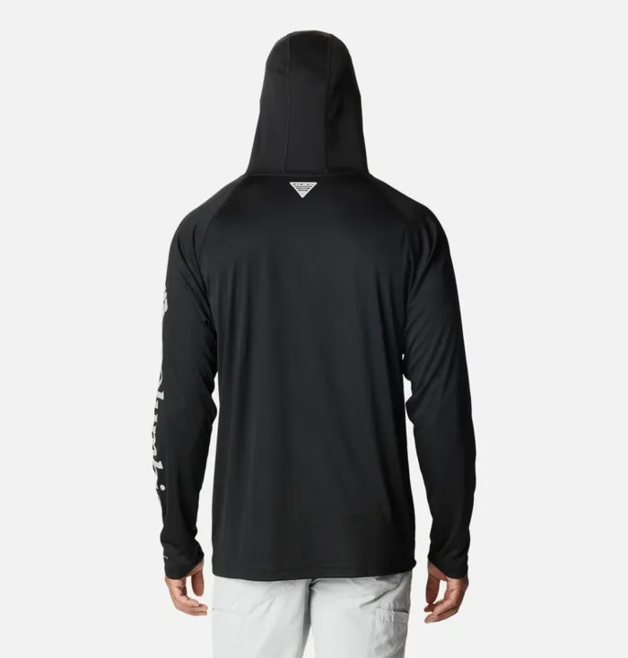 PFG Terminal Tackle Hoodie 8211 Tall Black Cool Grey Logo Mens Columbia Sportswear Long Sleeve PFG Terminal Tackle Hoodie 8211 Tall Black Cool Grey Logo Mens Columbia Sportswear Long Sleeve