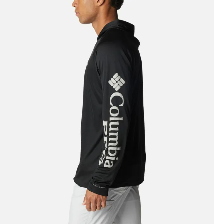 PFG Terminal Tackle Hoodie 8211 Tall Black Cool Grey Logo Mens Columbia Sportswear Long Sleeve PFG Terminal Tackle Hoodie 8211 Tall Black Cool Grey Logo Mens Columbia Sportswear Long Sleeve