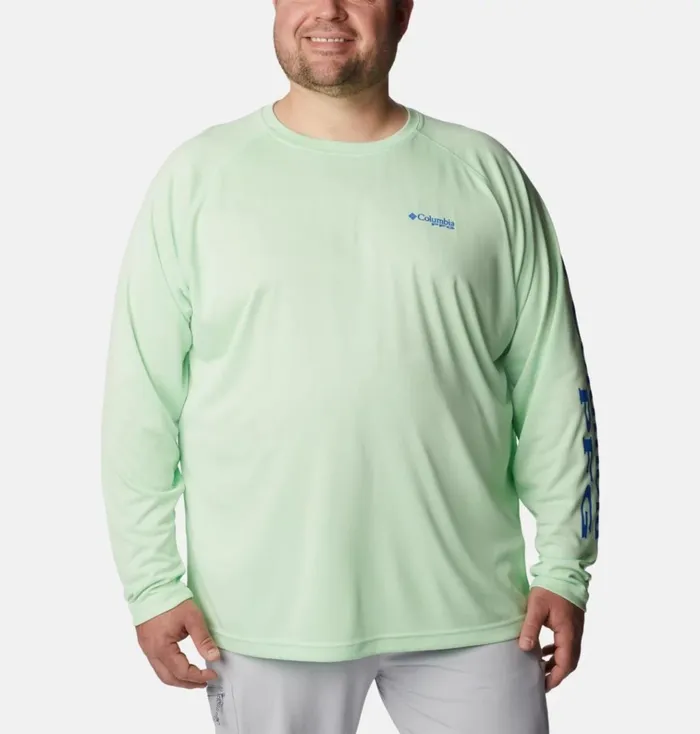 PFG Terminal Tackle Long Sleeve Shirt 8211 Big Key West Vivid Blue Logo Mens Columbia Sportswear Long Sleeve PFG Terminal Tackle Long Sleeve Shirt 8211 Big Key West Vivid Blue Logo Mens Columbia Sportswear Long Sleeve