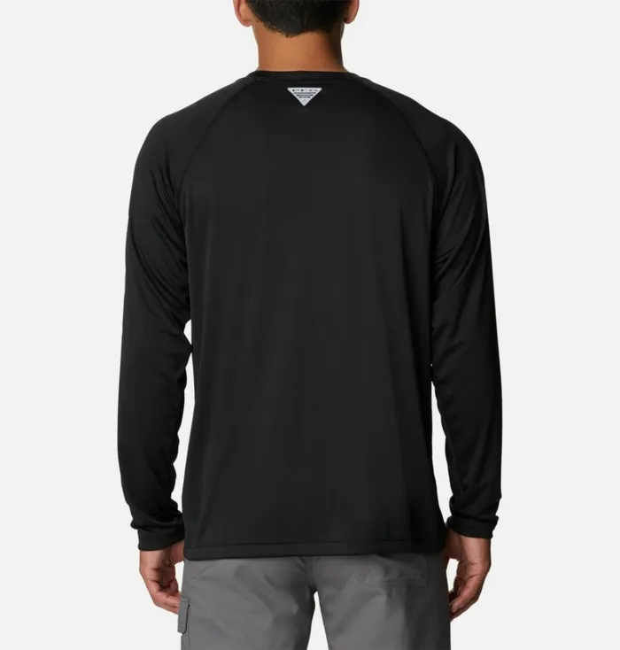 PFG Terminal TackleLong Sleeve Shirt 8211 Tall Black Cool Grey Logo Mens Columbia Sportswear Long Sleeve PFG Terminal TackleLong Sleeve Shirt 8211 Tall Black Cool Grey Logo Mens Columbia Sportswear Long Sleeve
