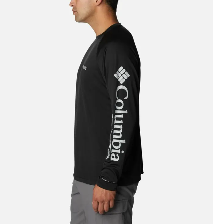 PFG Terminal TackleLong Sleeve Shirt 8211 Tall Black Cool Grey Logo Mens Columbia Sportswear Long Sleeve PFG Terminal TackleLong Sleeve Shirt 8211 Tall Black Cool Grey Logo Mens Columbia Sportswear Long Sleeve