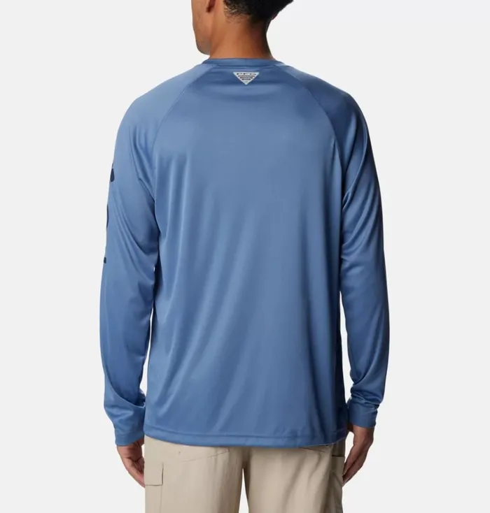 PFG Terminal Tackle Long Sleeve Shirt Bluestone Collegiate Navy Logo Mens Columbia Sportswear Long Sleeve PFG Terminal Tackle Long Sleeve Shirt Bluestone Collegiate Navy Logo Mens Columbia Sportswear Long Sleeve