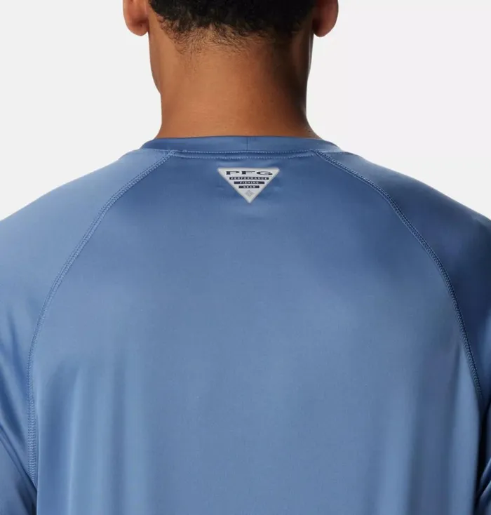 PFG Terminal Tackle Long Sleeve Shirt Bluestone Collegiate Navy Logo Mens Columbia Sportswear Long Sleeve PFG Terminal Tackle Long Sleeve Shirt Bluestone Collegiate Navy Logo Mens Columbia Sportswear Long Sleeve