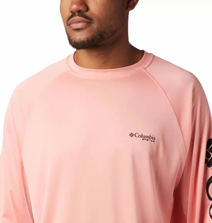 PFG Terminal Tackle Long Sleeve Shirt Sorbet Black Logo Mens Columbia Sportswear Long Sleeve PFG Terminal Tackle Long Sleeve Shirt Sorbet Black Logo Mens Columbia Sportswear Long Sleeve