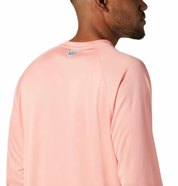 PFG Terminal Tackle Long Sleeve Shirt Sorbet Black Logo Mens Columbia Sportswear Long Sleeve PFG Terminal Tackle Long Sleeve Shirt Sorbet Black Logo Mens Columbia Sportswear Long Sleeve