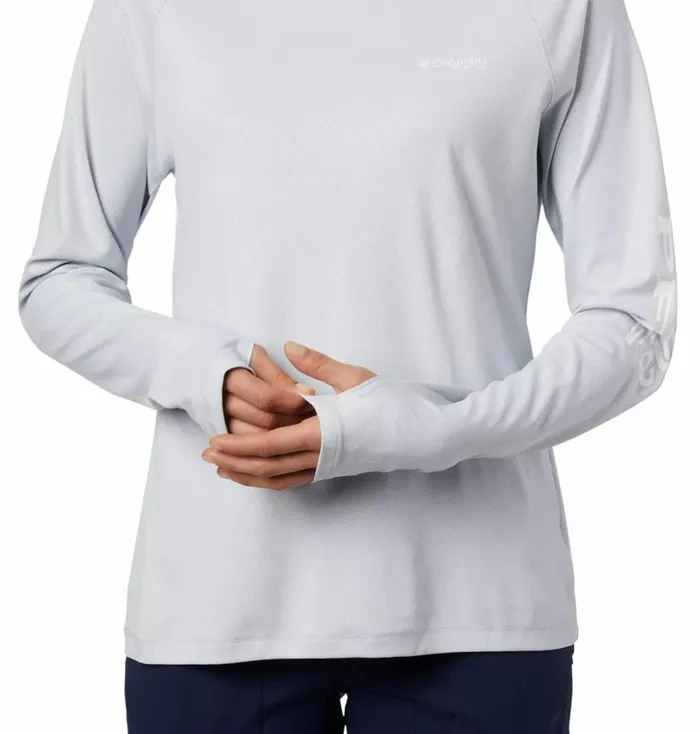 PFG Tidal Deflector Hoodie Cirrus Grey Womens Columbia Sportswear Long Sleeve PFG Tidal Deflector Hoodie Cirrus Grey Womens Columbia Sportswear Long Sleeve