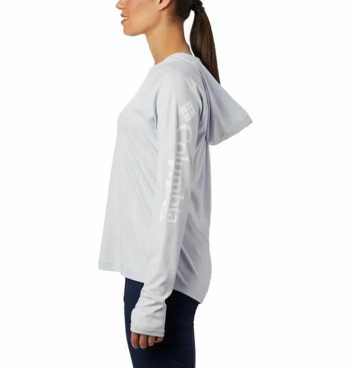 PFG Tidal Deflector Hoodie Cirrus Grey Womens Columbia Sportswear Long Sleeve PFG Tidal Deflector Hoodie Cirrus Grey Womens Columbia Sportswear Long Sleeve