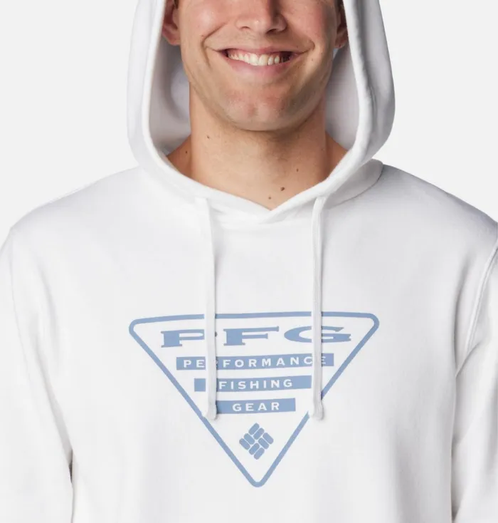 PFG Triangle II Hoodie 8211 Tall White Bluestone Mens Columbia Sportswear Sweatshirts and Hoodies PFG Triangle II Hoodie 8211 Tall White Bluestone Mens Columbia Sportswear Sweatshirts and Hoodies