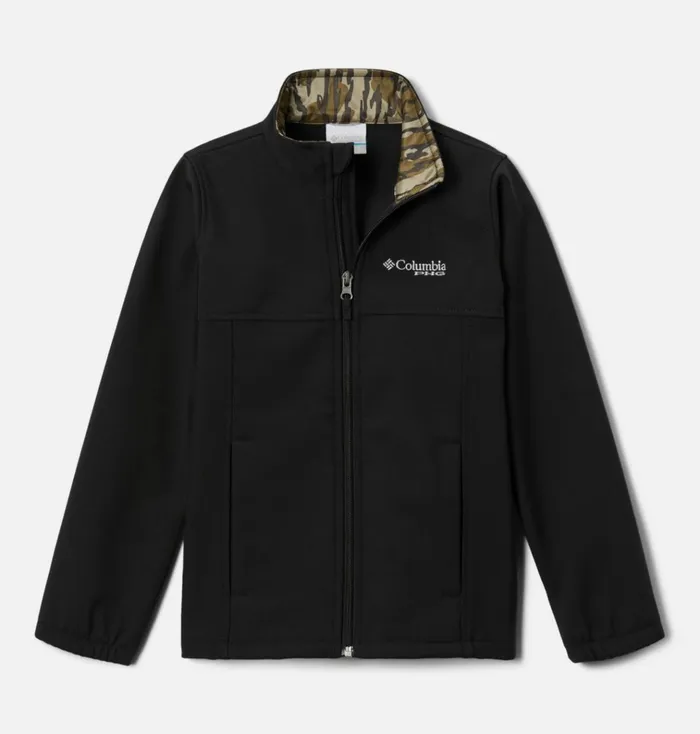 PHG Ascender Softshell Jacket Black Mo Bottomland Kids Columbia Sportswear Jackets and Vests