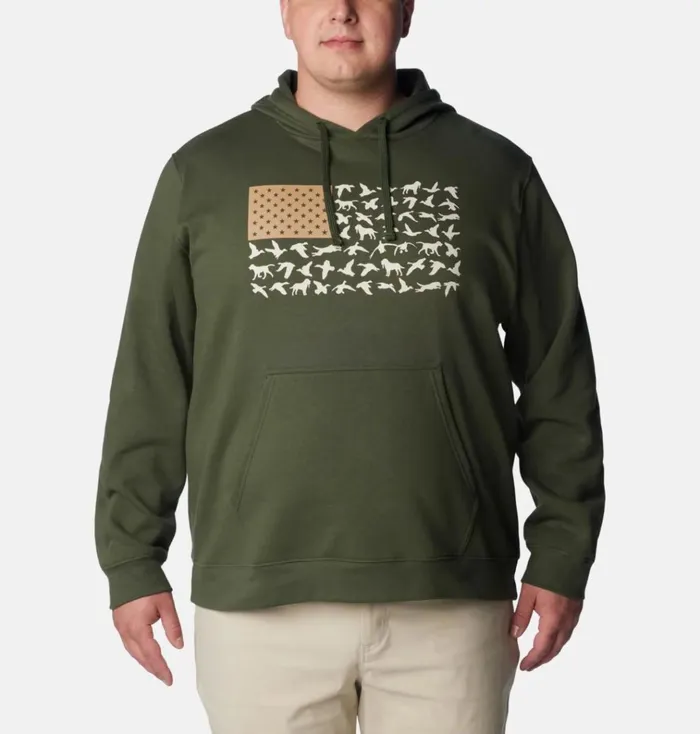 PHG Game Flag II Hoodie 8211 Big Surplus Green Sahara Duck Flag Mens Columbia Sportswear Sweatshirts and Hoodies PHG Game Flag II Hoodie 8211 Big Surplus Green Sahara Duck Flag Mens Columbia Sportswear Sweatshirts and Hoodies