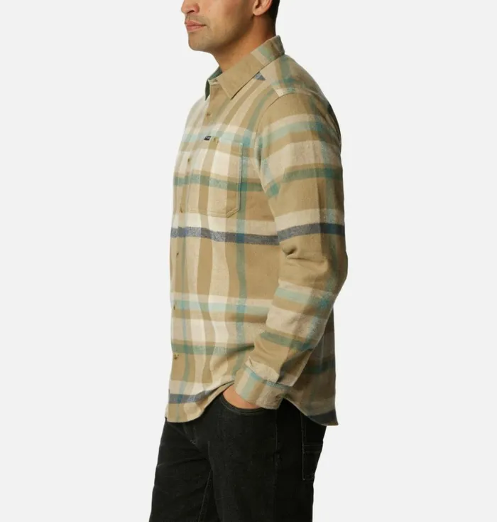 Pitchstone Heavyweight Flannel Shirt Dark Stone Macro Multi Mens Columbia Sportswear Long Sleeve Pitchstone Heavyweight Flannel Shirt Dark Stone Macro Multi Mens Columbia Sportswear Long Sleeve