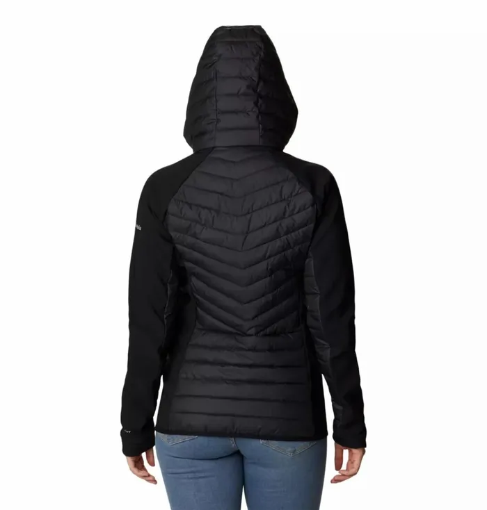 Powder Lite Hybrid Hooded Jacket Black Womens Columbia Sportswear Insulated and Down Powder Lite Hybrid Hooded Jacket Black Womens Columbia Sportswear Insulated and Down