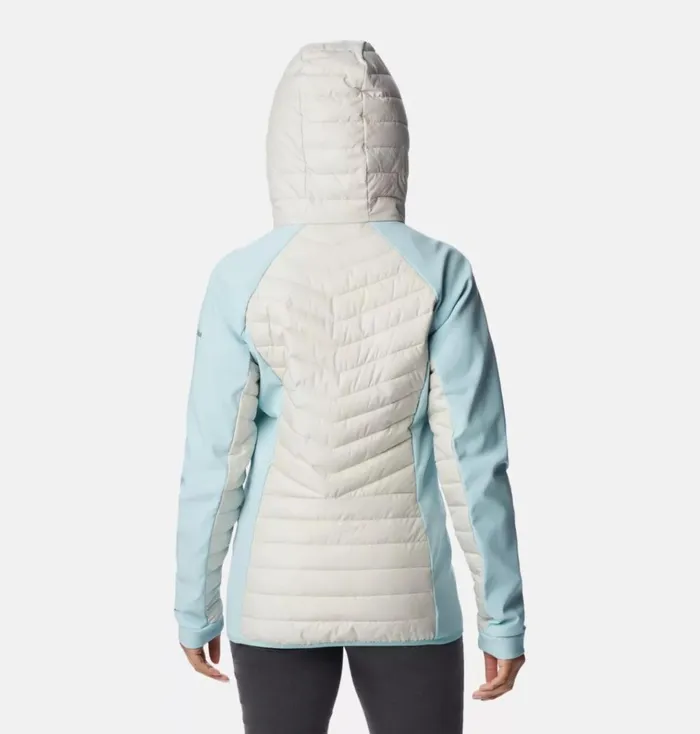 Powder Lite Hybrid Hooded Jacket Dark Stone Aqua Haze Womens Columbia Sportswear Insulated and Down Powder Lite Hybrid Hooded Jacket Dark Stone Aqua Haze Womens Columbia Sportswear Insulated and Down