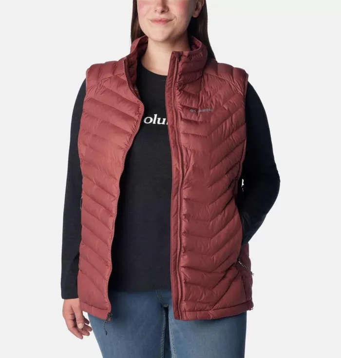 Powder Lite Vest 8211 Plus Size Beetroot Womens Columbia Sportswear Vests