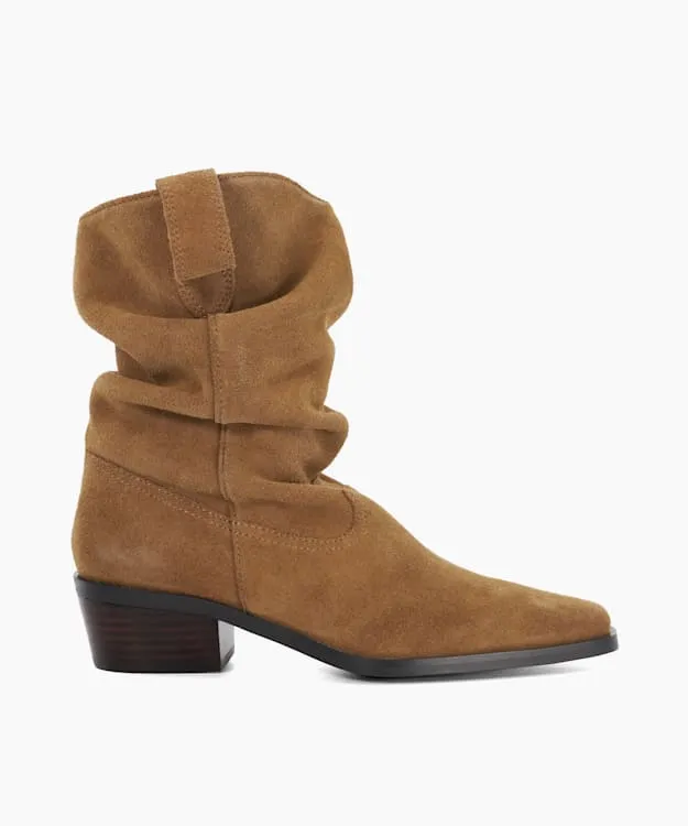 Prims Sand Relaxed Western Boots Dune London Neutral Women Dune London Ankle Boots