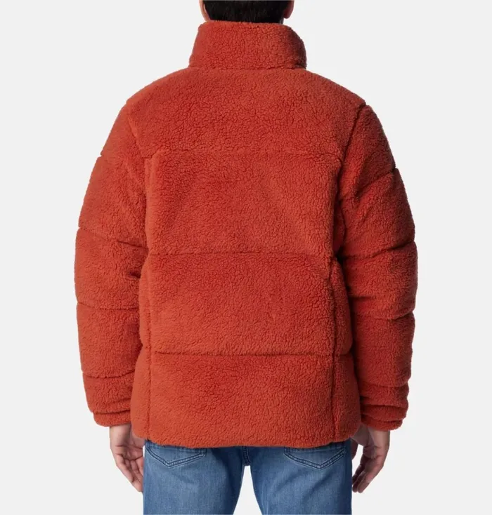 Puffect Sherpa Jacket Warp Red Mens Columbia Sportswear Insulated and Down