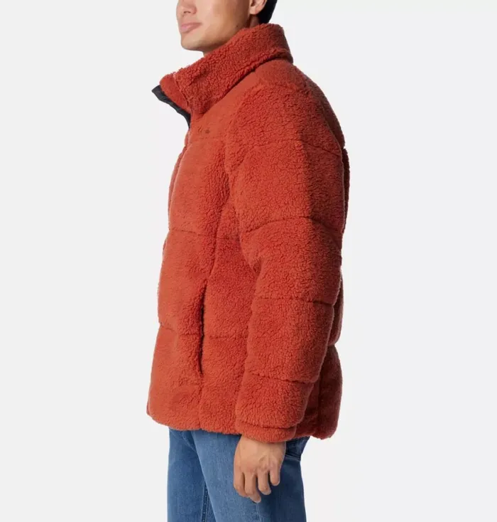 Puffect Sherpa Jacket Warp Red Mens Columbia Sportswear Insulated and Down