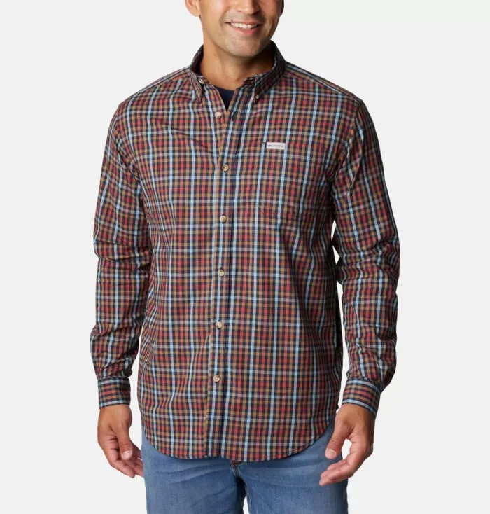 Rapid Rivers II Long Sleeve Shirt Collegiate Navy Everyday Gingham Mens Columbia Sportswear Long Sleeve Rapid Rivers II Long Sleeve Shirt Collegiate Navy Everyday Gingham Mens Columbia Sportswear Long Sleeve