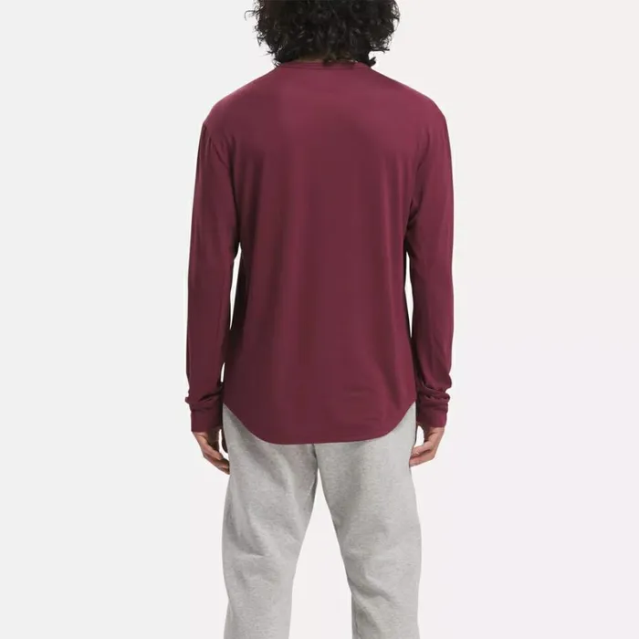 Reebok ActivChillDreamBlend Long Sleeve Shirt Classicmaroon Men Tops and TShirts