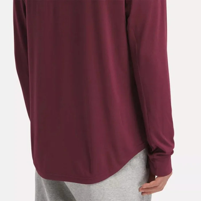 Reebok ActivChillDreamBlend Long Sleeve Shirt Classicmaroon Men Tops and TShirts